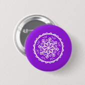 Amethyst Mandala Ronde Button 5,7 Cm (Voorkant /achterkant)
