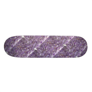Amethyst met Gold Flecked Pattern Skateboard