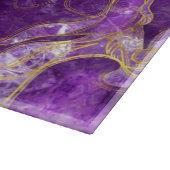 Amethyst met gouden gemarmerde textuur snijplank (Hoek)