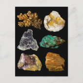 Amethyst mica koper Barite Malachite Geode Rocks Briefkaart (Voorkant)