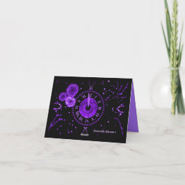 Amethyst Midnight Clock Bedankkaart