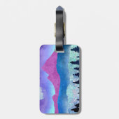 Amethyst Mist Mountains Bagagelabel (Achterkant verticaal)