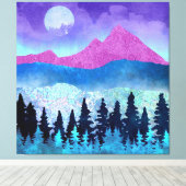 Amethyst Mist Mountains Canvas Afdruk (Insitu (Houten vloer))
