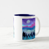 Amethyst Mist Mountains Tweekleurige Koffiemok (Voorkant rechts)