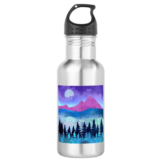 Amethyst Mist Mountains Waterfles (Voorkant)