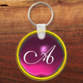 AMETHYST MONOGRAM, roze geel Sleutelhanger (Achterkant)