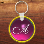 AMETHYST MONOGRAM, roze geel Sleutelhanger (Voorkant)