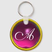 AMETHYST MONOGRAM, roze geel Sleutelhanger (Achterkant)