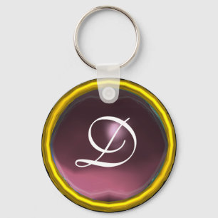 AMETHYST MONOGRAM, roze geel Sleutelhanger