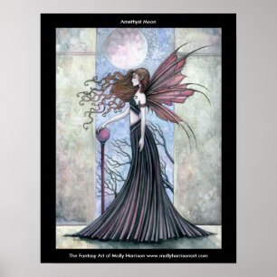 Amethyst Moon Fairy Poster van Molly Harrison