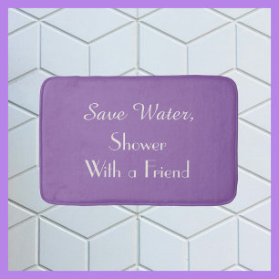 Amethyst Orchid Paars Save Water Funny Plush Badmat