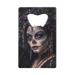 Amethyst Orchide Calavera – Gotische Suiker Schede Kredietkaart Flessenopener