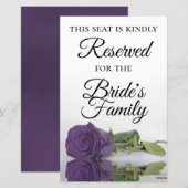 Amethyst Paars Roos Gereserveerde bruiloft (Voorkant / Achterkant)