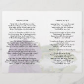 Amethyst Paars Roos Wedding Program Insert - Volle (Voorkant)