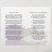 Amethyst Paars Roos Wedding Program Insert - Volle (Achterkant)
