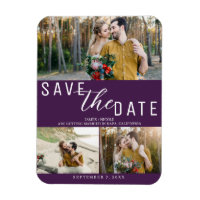 Amethyst Paars Save the Date Huwelijk 3 Foto's
