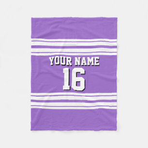 Amethyst Paars Wht Team Jersey Fleece Deken