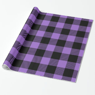 Amethyst Paarse Blk Huge Buffalo Pset Lumberjack Cadeaupapier