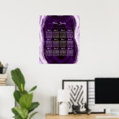 Amethyst Paarse Geode Weddenstabel Poster (Thuiskantoor)