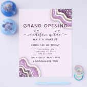 Amethyst Paarse Glitter Agate Geode Zakelijk Flyer (Enkel)