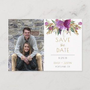 Amethyst Paarse Gouden Glitter Foto Opslaan De Dat Save The Date