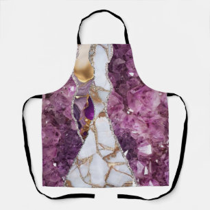 Amethyst Paarse Luxe Elegante Vloeibare Textuur Schort
