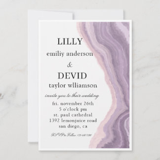 Amethyst Paarse Marmer Minimalistisch Kaart
