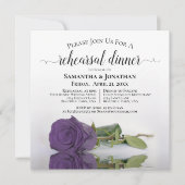 Amethyst Paarse Roos Weddenschappen Rehearsal & Di Kaart (Voorkant)