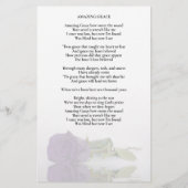 Amethyst Paarse Roos Wedding Program Insert - Half (Achterkant)