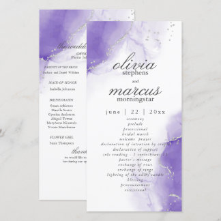 Amethyst Paarse Script Zilver Programma