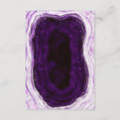 Amethyst Paarse & Silver Geode bruiloft routebesch Informatiekaartje (Achterkant)