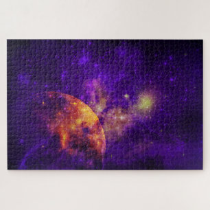 Amethyst Paarse Skies, Golden Planet Stars Legpuzzel