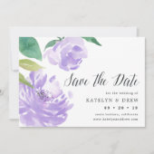 Amethyst Peony Enregistrer la carte de date (Devant)