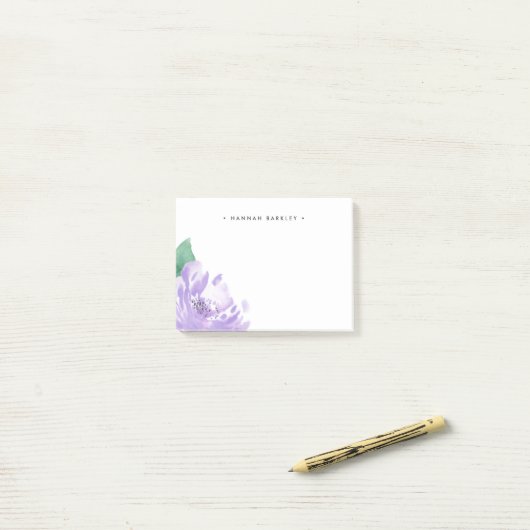 Amethyst Peony | Gepersonaliseerd Post-it® Notes (Op bureau)