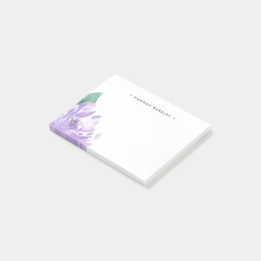 Amethyst Peony | Gepersonaliseerd Post-it® Notes (Schuin)