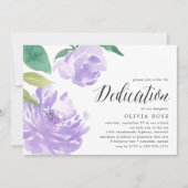 Amethyst Peony | Invitation à la dédicace pour béb (Devant)