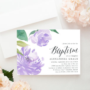 Amethyst Peony   Invitation au baptême