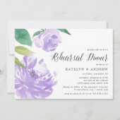 Amethyst Peony | Invitation au dîner de répétition (Devant)