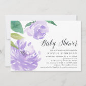 Amethyst Peony | Invitation Baby shower (Devant)