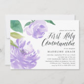 Amethyst Peony | Invitation de la première sainte (Devant)