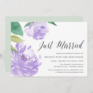 Amethyst Peony Invitation de Mariage Brunch