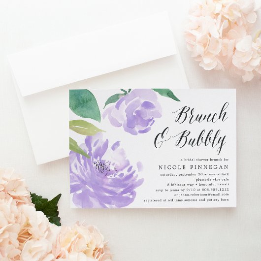 Amethyst Peony | Uitnodiging Vrijgezellenfeest Bru