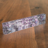 Amethyst-Personaliseerbare Naambordje (Zijkant)