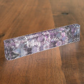 Amethyst-Personaliseerbare Naambordje (Zijkant)