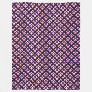 Amethyst Perzik Roze Paars Lilac Streep Schotlands Fleece Deken
