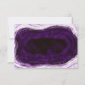 Amethyst Purple Geode Wedding Réponse RSVP (Dos)