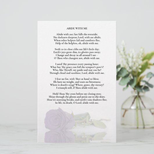 Amethyst Purple Rose Programme de mariage Insertio (Debout devant)