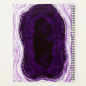 Améthyst Purple & Silver Géode Agate Plans Mariage (Dos)