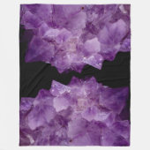 Amethyst Raw Stones Fleece Deken (Voorkant)