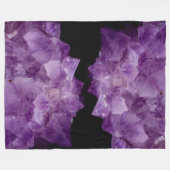 Amethyst Raw Stones Fleece Deken (Voorkant (Horizontaal))